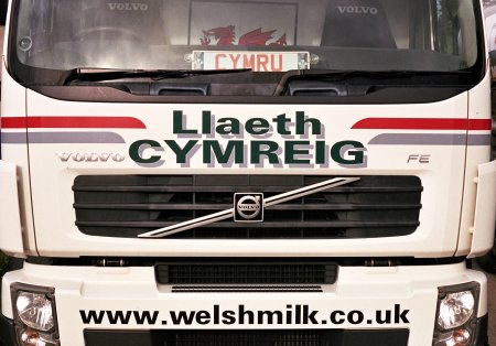 The Llaeth Cymreig tankers parked up for the night